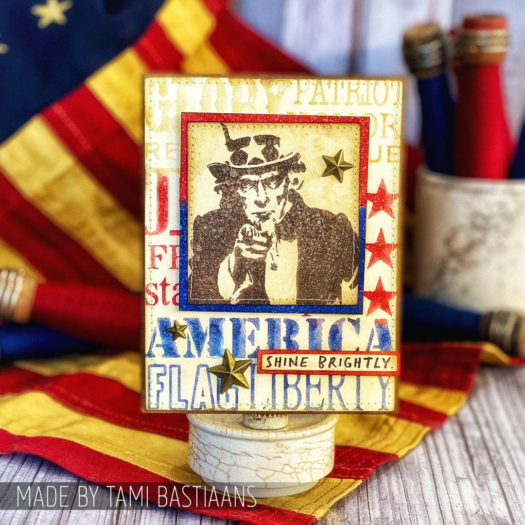 Tim Holtz Cling Rubber Stamps AMERICANA SILHOUETTES cms122 shine