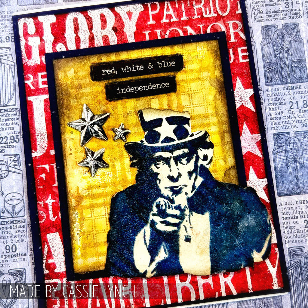 Tim Holtz Cling Rubber Stamps AMERICANA SILHOUETTES cms122 star