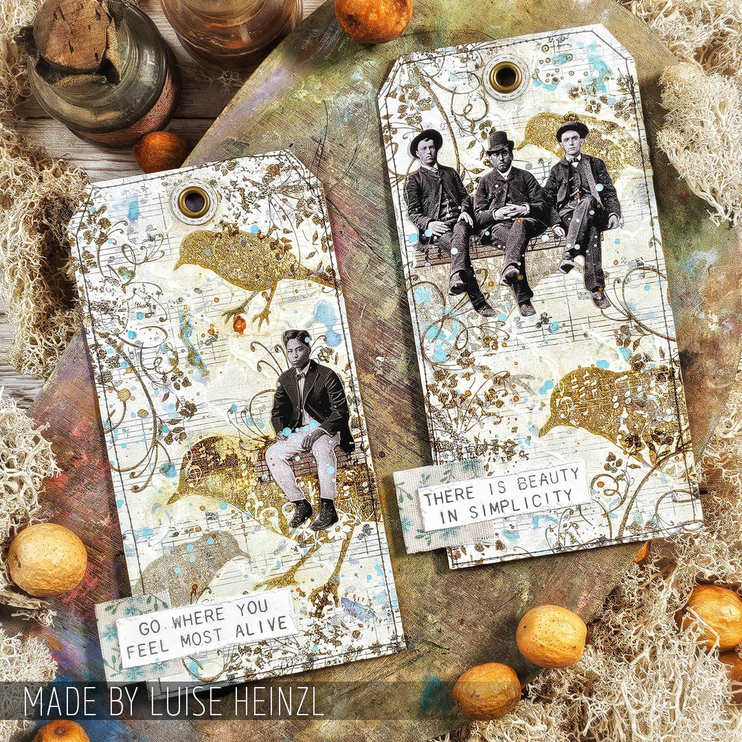 Tim Holtz Cling Rubber Stamps ARTFUL FLIGHT Bird Cage CMS069 tags