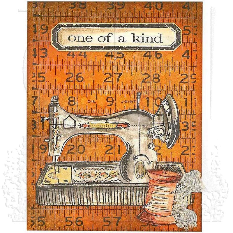 Tim Holtz Cling Rubber Stamps ARTFUL TOOLS cms163 sewing machine