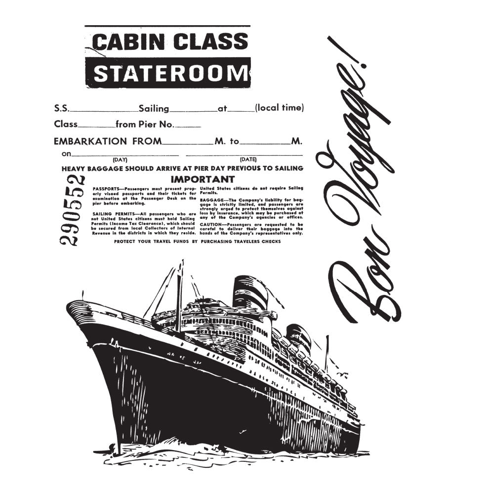 Tim Holtz Cling Rubber Stamps ARTFUL VOYAGE cms129