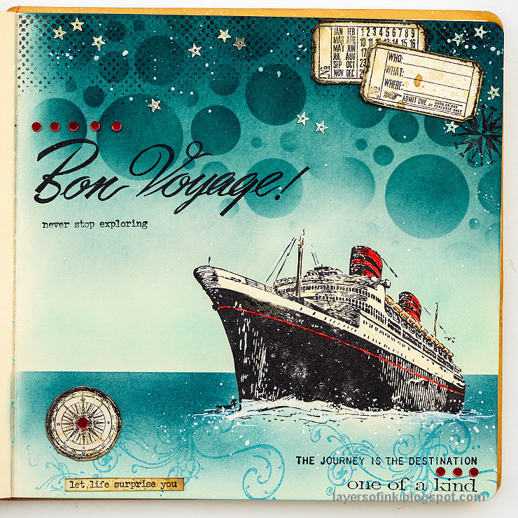 Tim Holtz Cling Rubber Stamps ARTFUL VOYAGE cms129 travel | color-code:ALT01