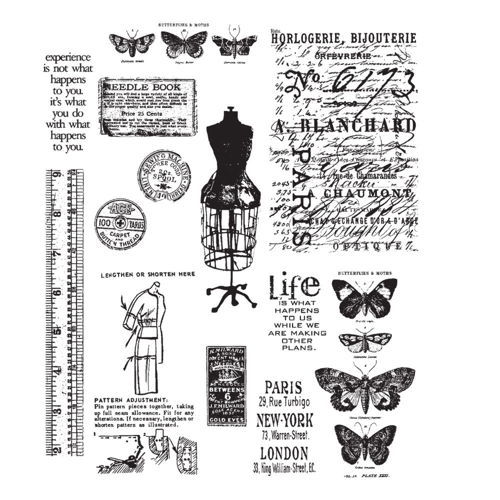 Tim Holtz Cling Rubber Stamps ATTIC TREASURES CMS123