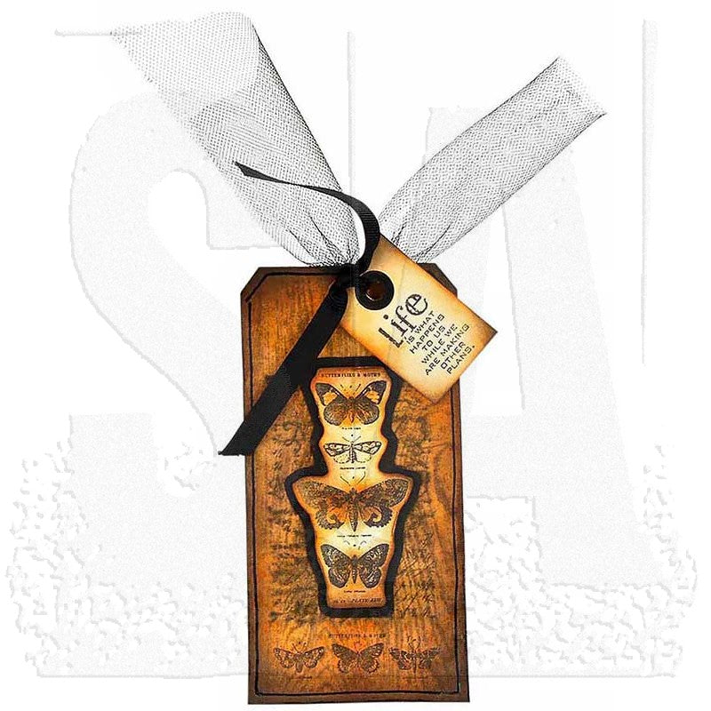 Tim Holtz Cling Rubber Stamps ATTIC TREASURES CMS123 tag