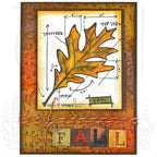 Tim Holtz Cling Rubber Stamps AUTUMN BLUEPRINT CMS133 leaf
