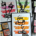 Tim Holtz Cling Rubber Stamps Abstract Florals cms479 miss you | color-code:ALT08
