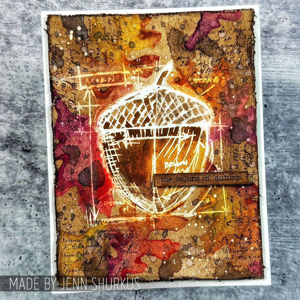 Tim Holtz Cling Rubber Stamps Autumn Blueprint cms133 autumn