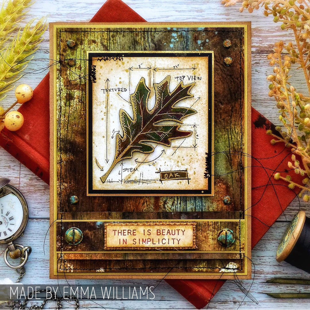 Tim Holtz Cling Rubber Stamps Autumn Blueprint cms133 beauty