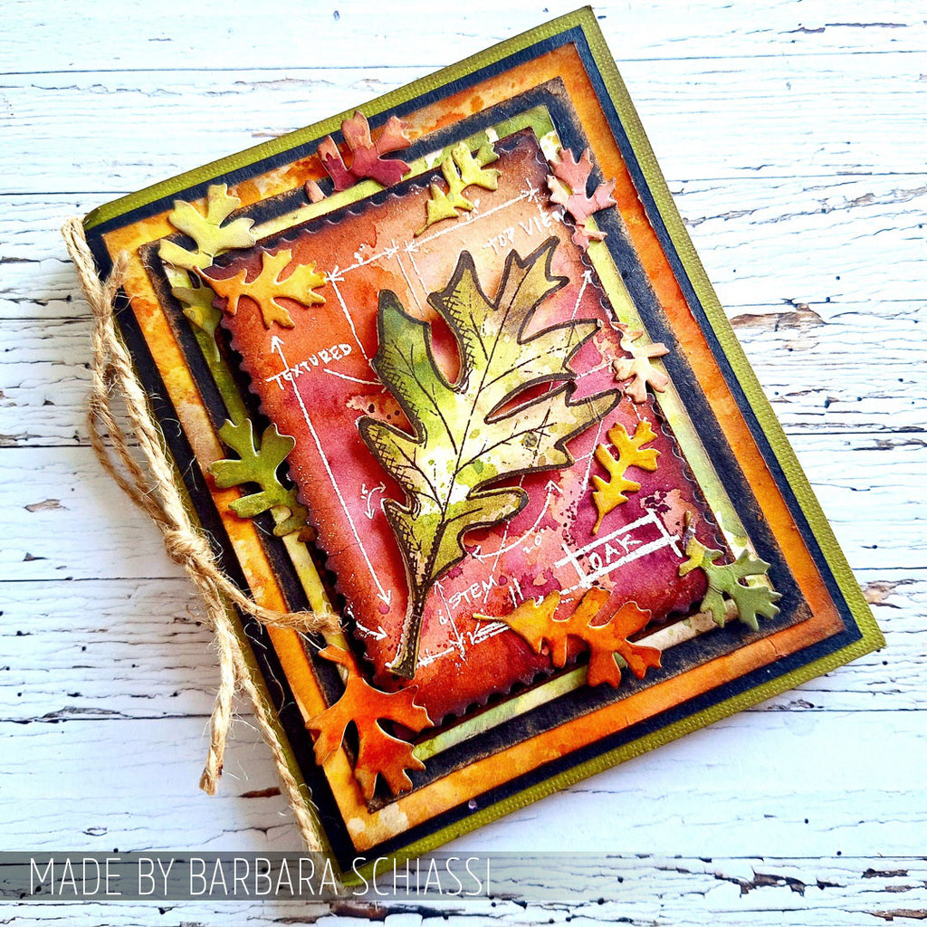 Tim Holtz Cling Rubber Stamps Autumn Blueprint cms133 leaves