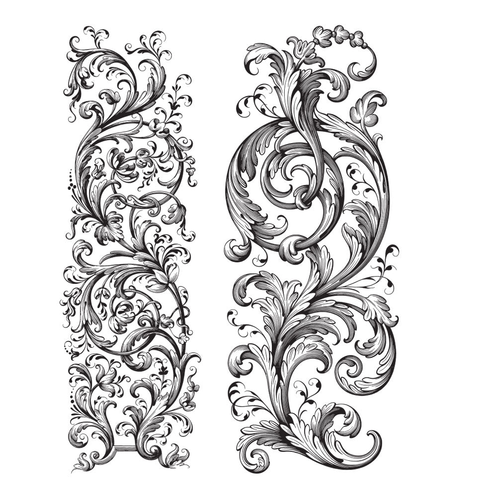 Tim Holtz Cling Rubber Stamps BAROQUE CMS400
