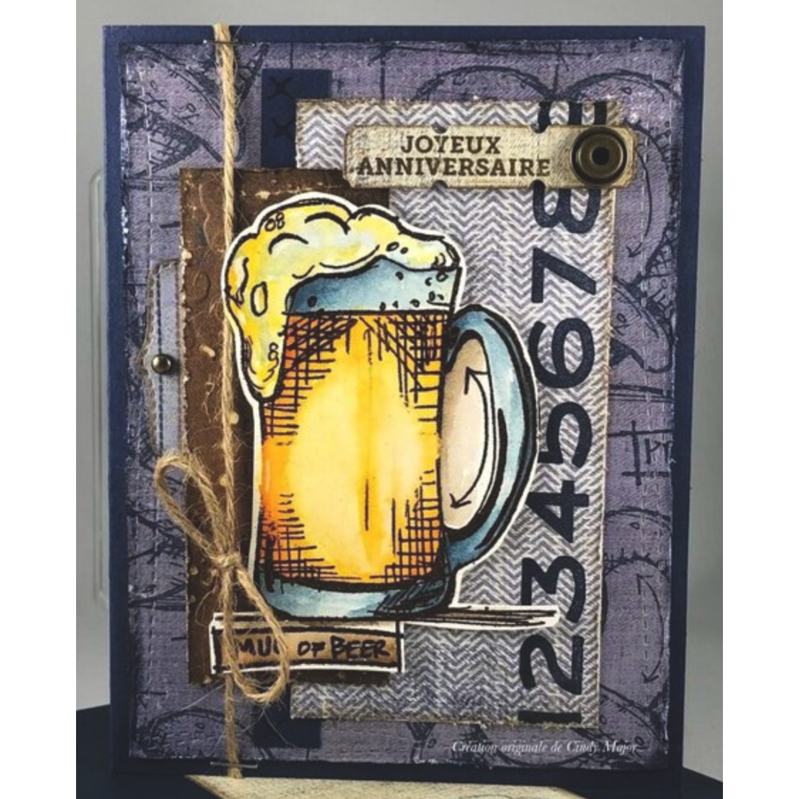 Tim Holtz Cling Rubber Stamps BEER BLUEPRINT CMS334 beer
