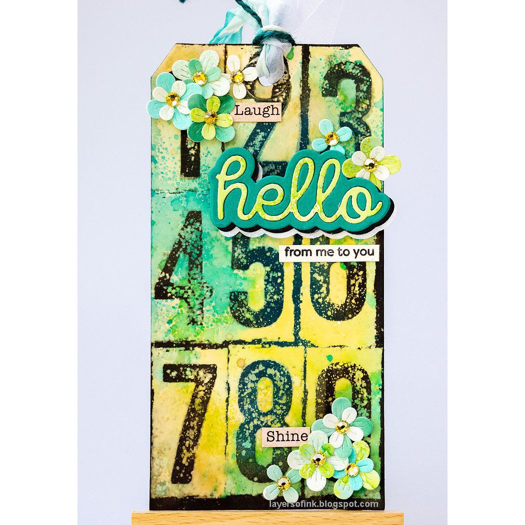 Tim Holtz Cling Rubber Stamps  BIG NUMBER BLOCKS CMS223 hello | color-code:ALT01