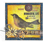 Tim Holtz Cling Rubber Stamps BIRD FEATHER cms180 wonderful life