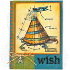 Tim Holtz Cling Rubber Stamps BIRTHDAY BLUEPRINT CMS153 hat