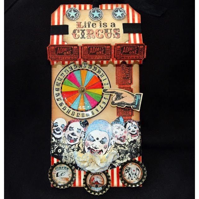 Tim Holtz Cling Rubber Stamps BITTY GRUNGE CMS089 clowns