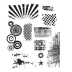 Tim Holtz Cling Rubber Stamps BITTY GRUNGE CMS089