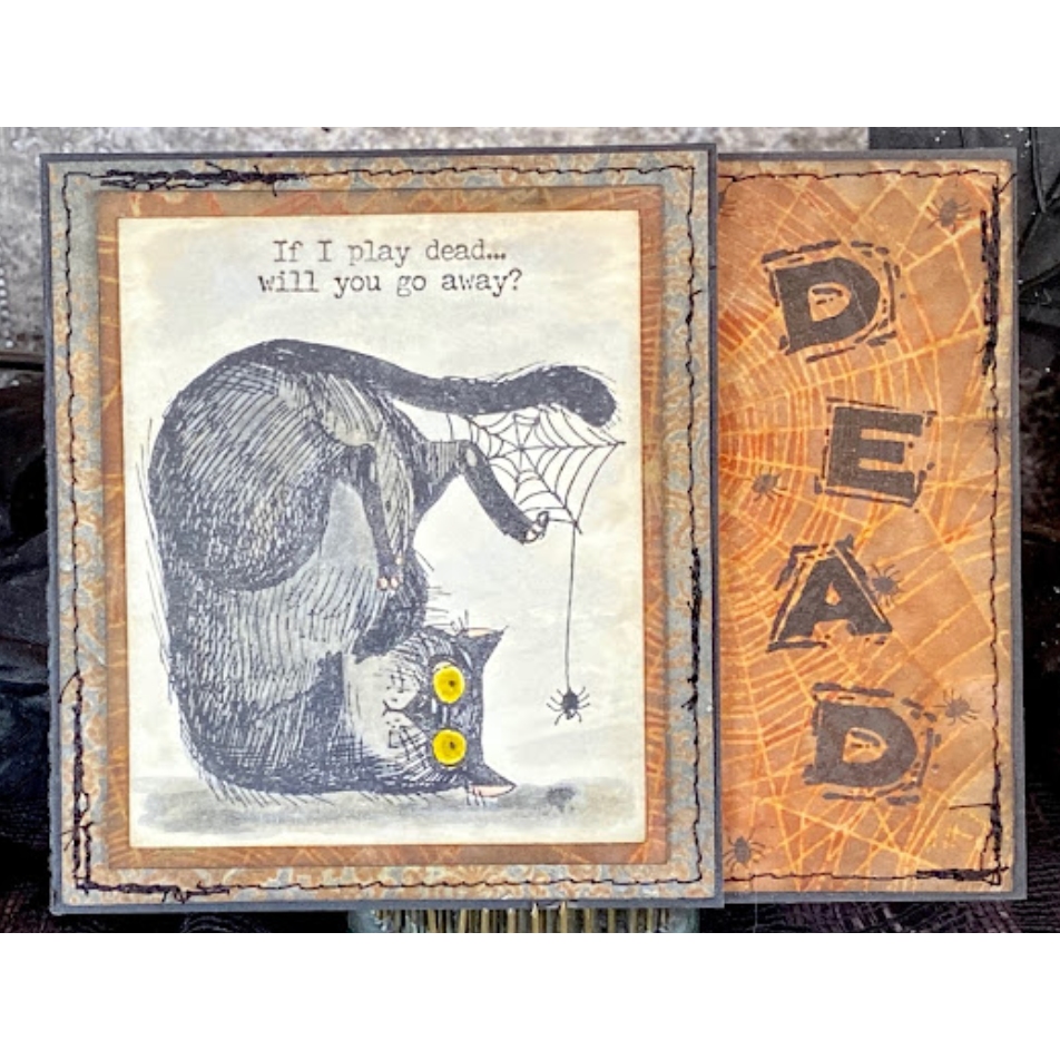 Tim Holtz Cling Rubber Stamps BLOCKPRINT CMS370 cat