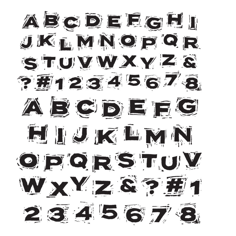 Tim Holtz Cling Rubber Stamps BLOCKPRINT CMS370