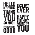 Tim Holtz Cling Rubber Stamps BOLD SAYINGS CMS433