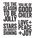 Tim Holtz Cling Rubber Stamps BOLD TIDINGS 1 CMS418