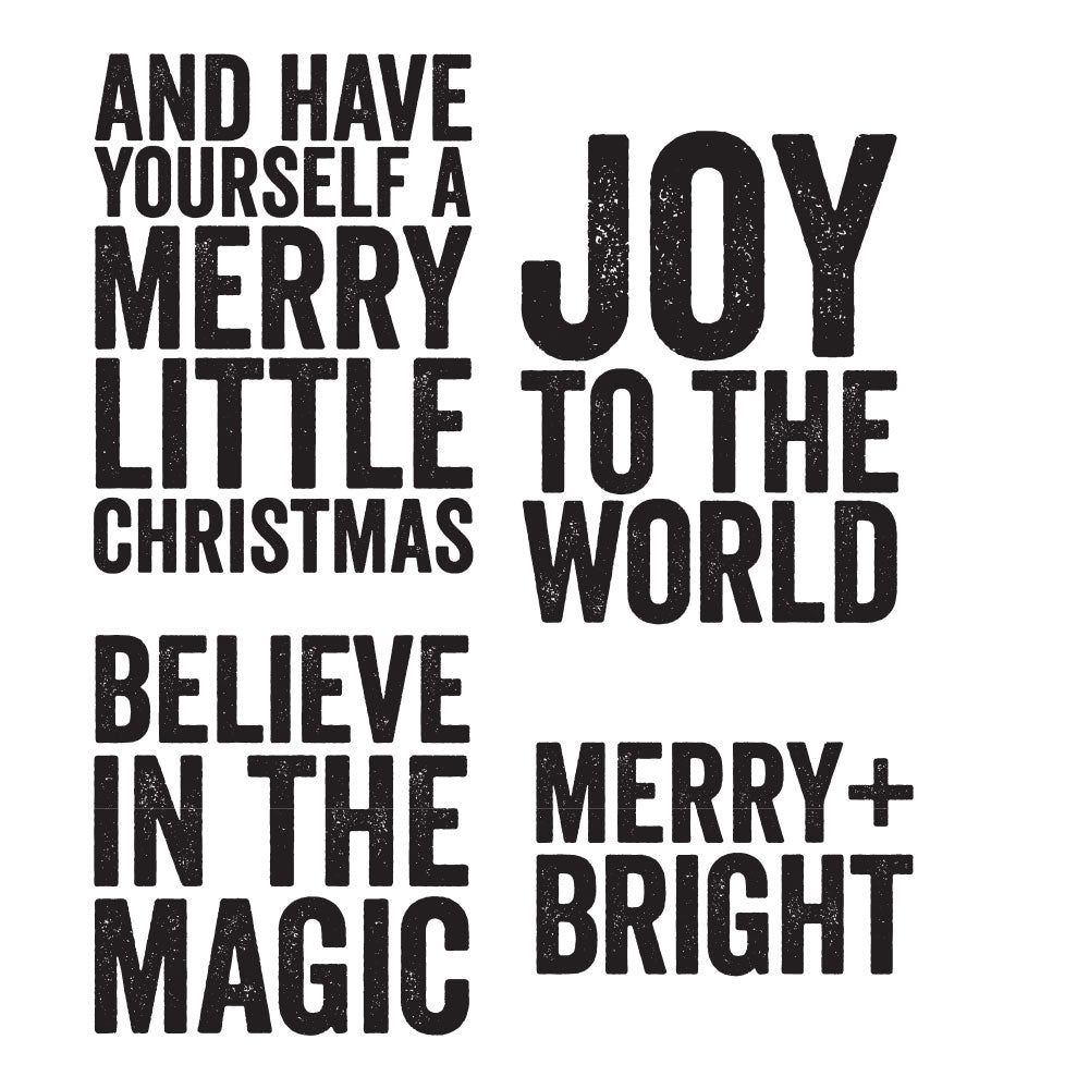 Tim Holtz Cling Rubber Stamps BOLD TIDINGS 2 CMS419