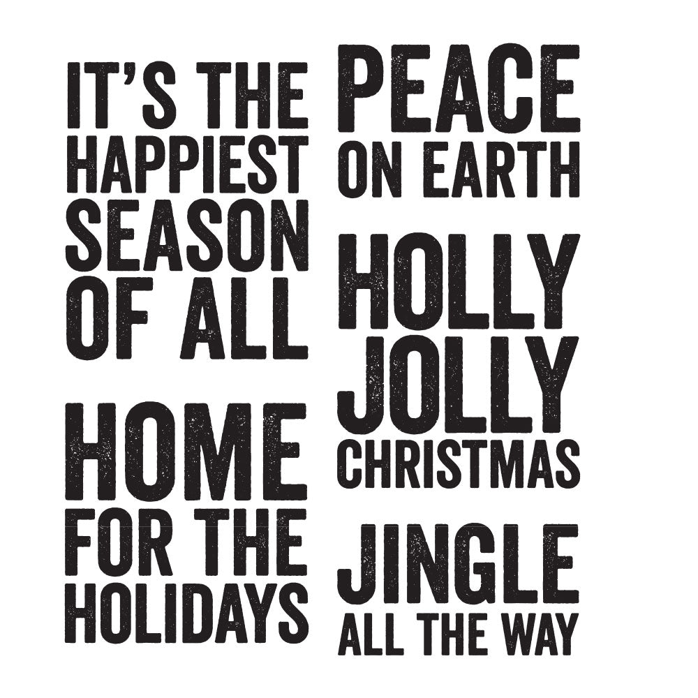 Tim Holtz Cling Rubber Stamps BOLD TIDINGS 3 CMS420