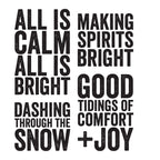 Tim Holtz Cling Rubber Stamps BOLD TIDINGS 4 CMS421
