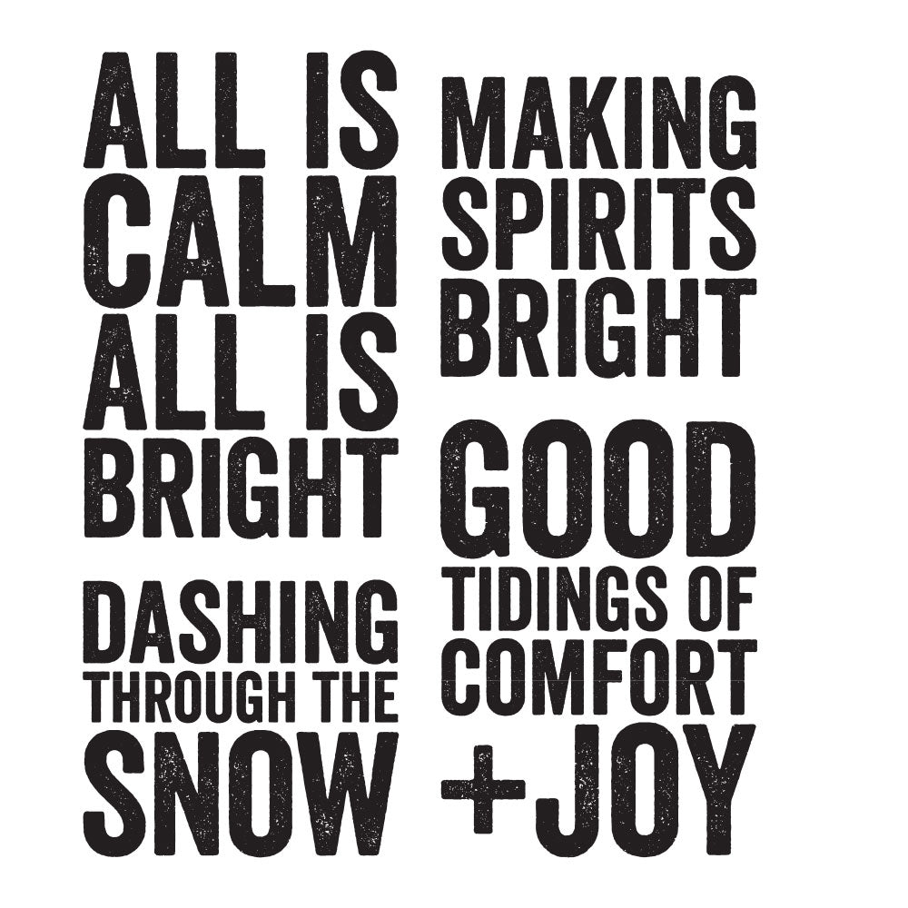 Tim Holtz Cling Rubber Stamps BOLD TIDINGS 4 CMS421