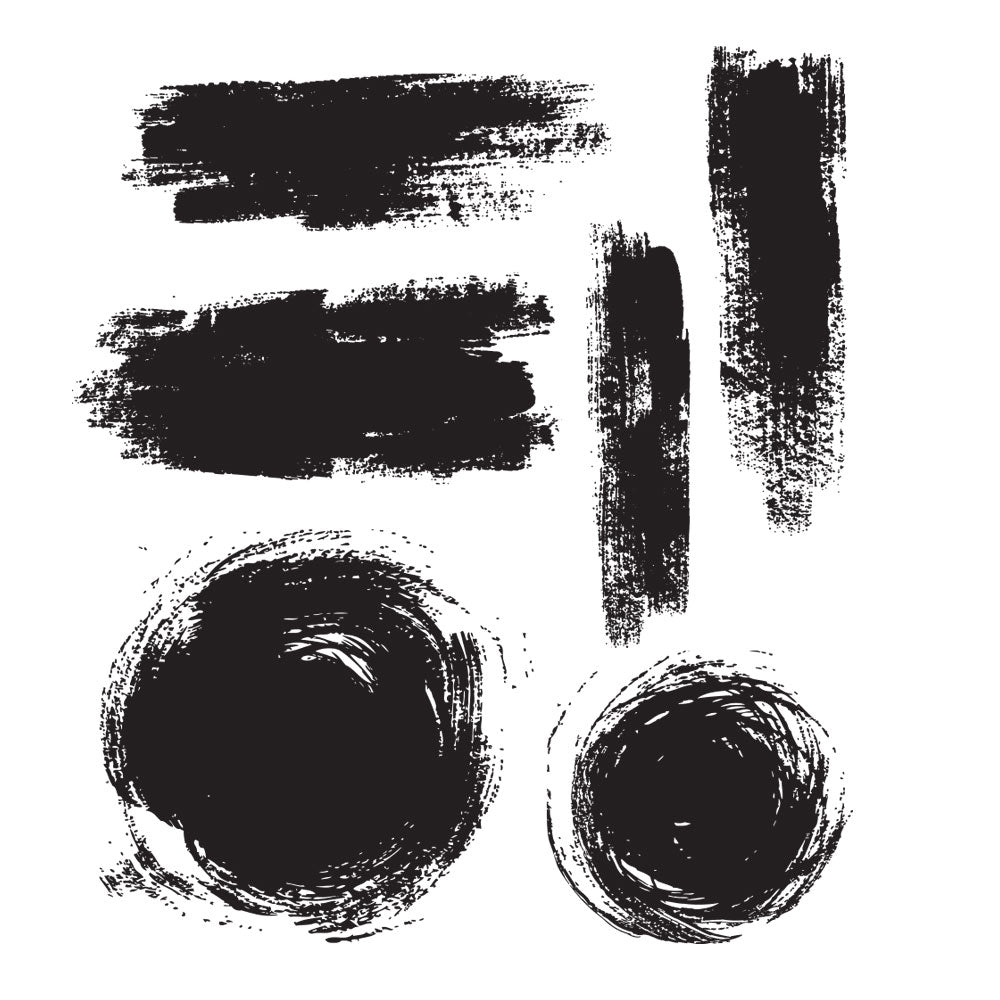 Tim Holtz Cling Rubber Stamps BRUSHSTROKES CMS293