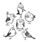 Tim Holtz Cling Rubber Stamps Bird Crazy cms212