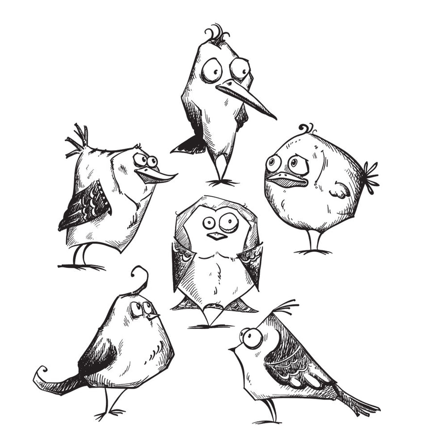 Tim Holtz Cling Rubber Stamps Bird Crazy cms212 – Simon Says Stamp