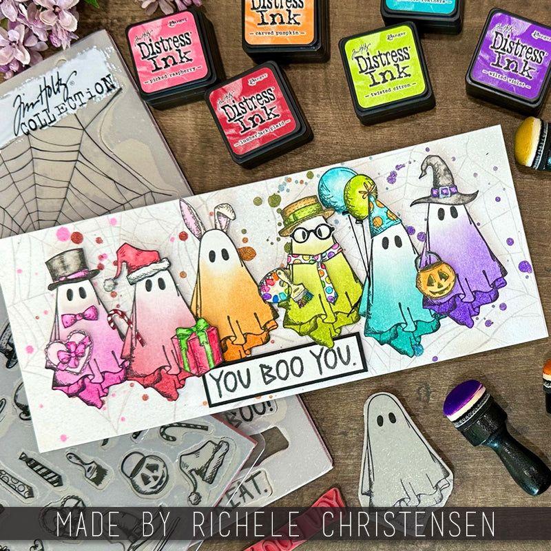 Tim Holtz Cling Rubber Stamps Boo Crazy cms495