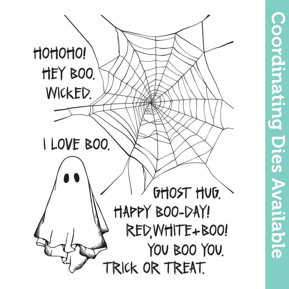 Tim Holtz Cling Rubber Stamps Boo Crazy cms495