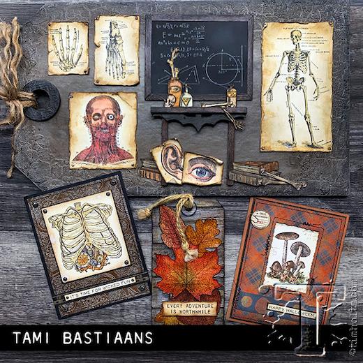 Tim Holtz Cling Rubber Stamps CADAVEROUS CMS378 anatomy