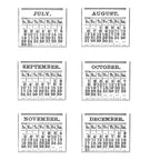 Tim Holtz Cling Rubber Stamps CALENDAR 2 Two CMS035