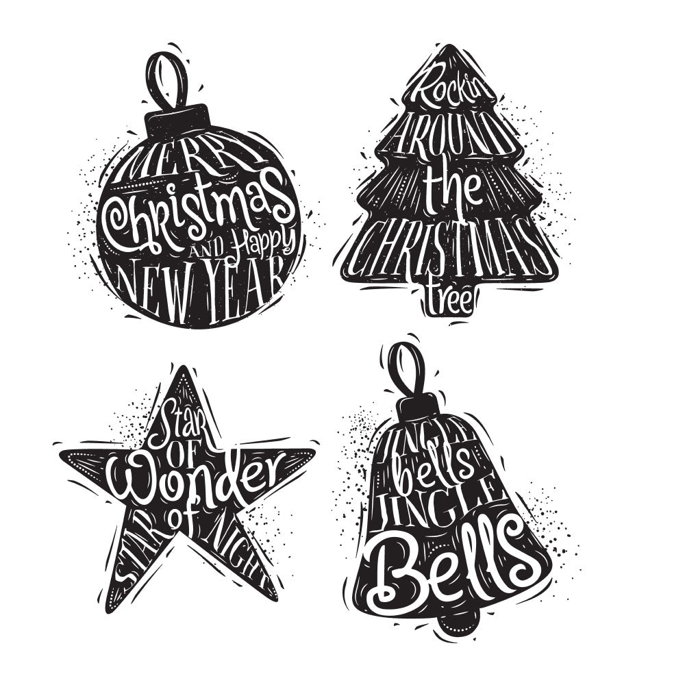 Tim Holtz Cling Rubber Stamps CARVED CHRISTMAS 2 CMS314