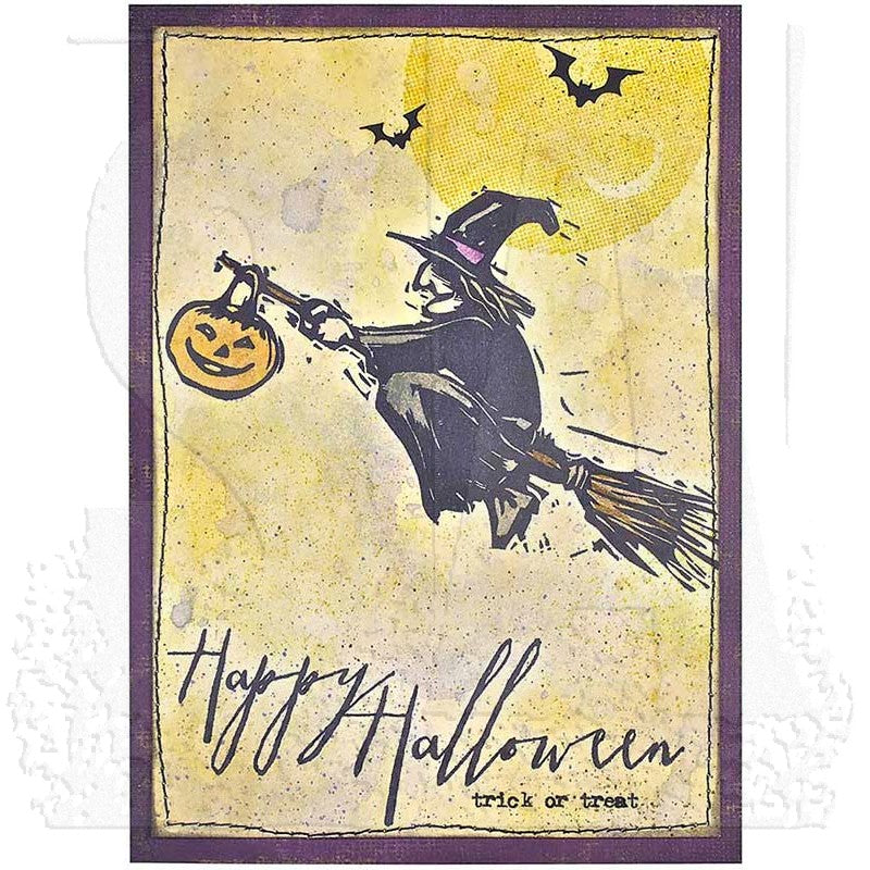 Tim Holtz Cling Rubber Stamps CARVED HALLOWEEN CMS197 halloween