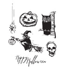 Tim Holtz Cling Rubber Stamps CARVED HALLOWEEN CMS197