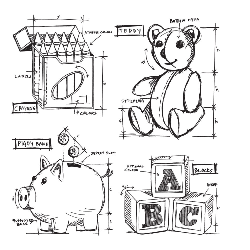 Tim Holtz Cling Rubber Stamps CHILDHOOD BLUEPRINT CMS229