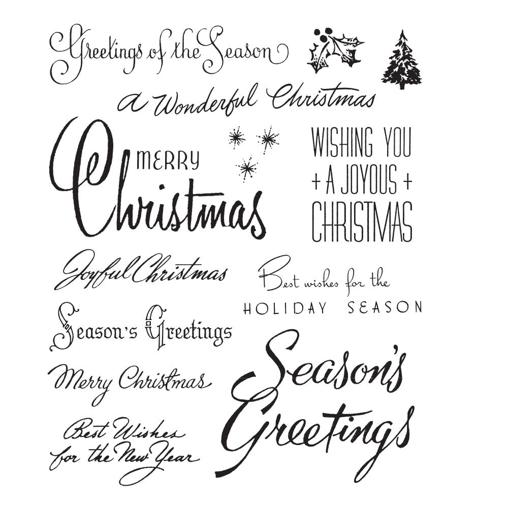Tim Holtz Cling Rubber Stamps CHRISTMASTIME 3  CMS427