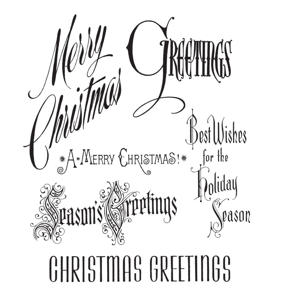 Tim Holtz Cling Rubber Stamps CHRISTMASTIME CMS352