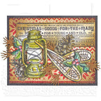 Tim Holtz Cling Rubber Stamps CHRISTMAS BLUEPRINTS 5 CMS202 lantern