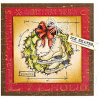 Tim Holtz Cling Rubber Stamps CHRISTMAS BLUEPRINT 2 CMS168 wreath