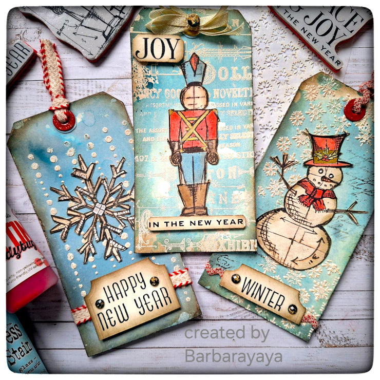 Tim Holtz Cling Rubber Stamps CHRISTMAS BLUEPRINT CMS135 new tags | color-code:ALT01