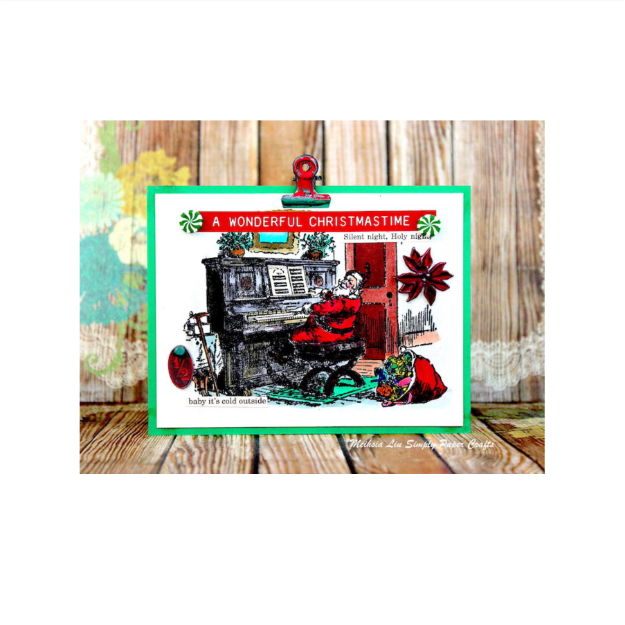 Tim Holtz Cling Rubber Stamps CHRISTMAS MAGIC CMS247 piano | color-code:ALT01