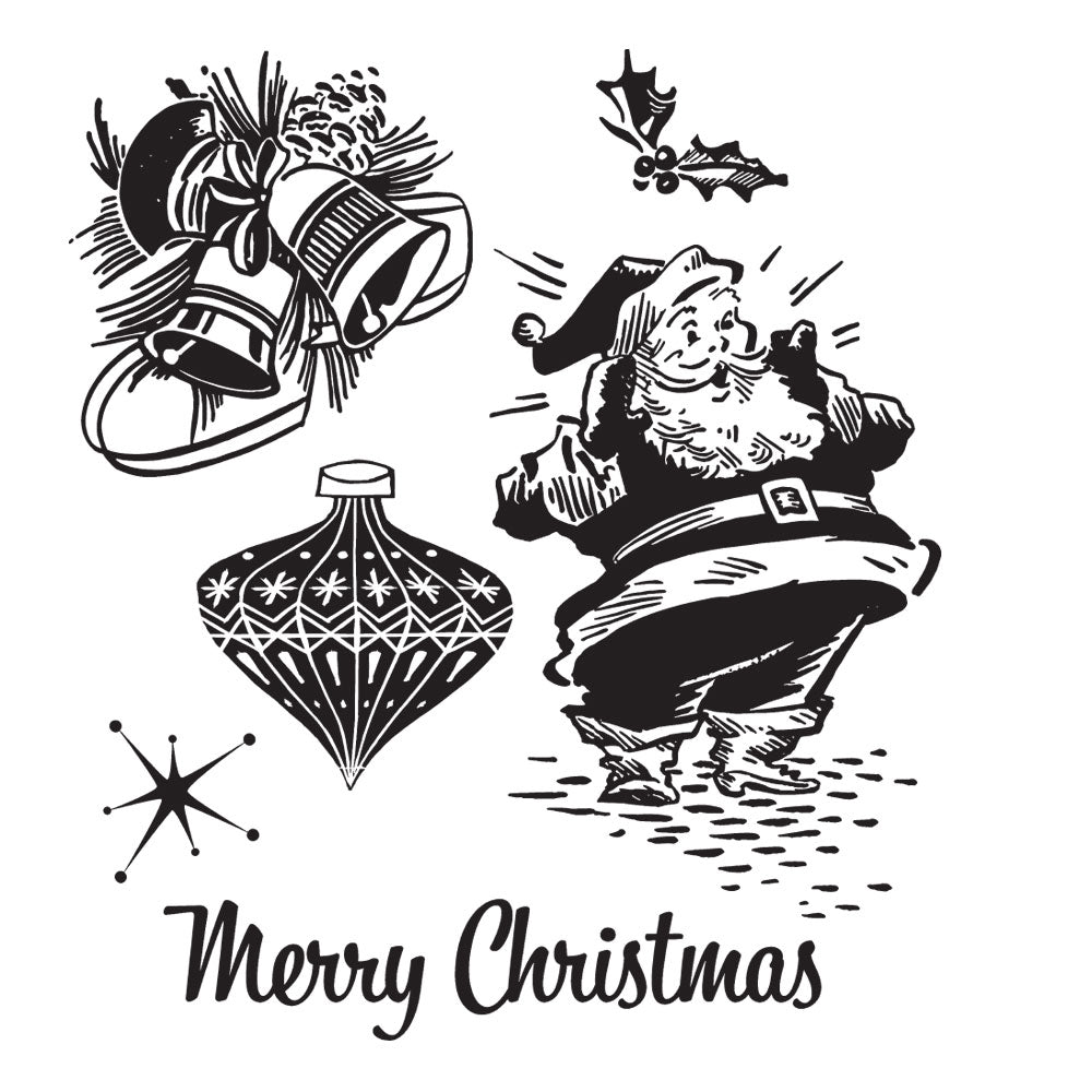 Tim Holtz Cling Rubber Stamps CHRISTMAS MEMORIES CMS118