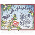 Tim Holtz Cling Rubber Stamps CHRISTMAS NOSTALGIA CMS207 sleigh