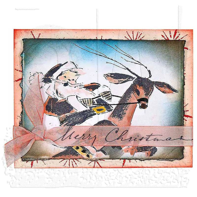 Tim Holtz Cling Rubber Stamps CHRISTMAS TIME CMS141 christmas