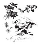 Tim Holtz Cling Rubber Stamps CHRISTMAS TIME CMS141
