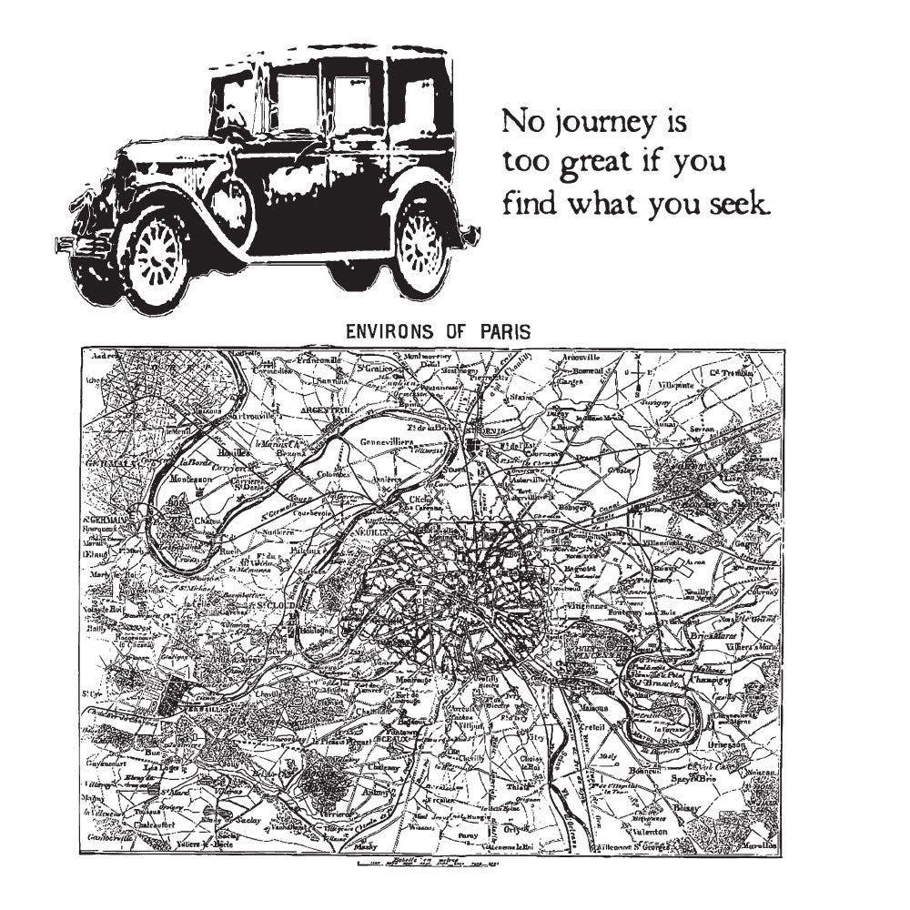 Tim Holtz Cling Rubber Stamps CMS015 ROAD TRIP